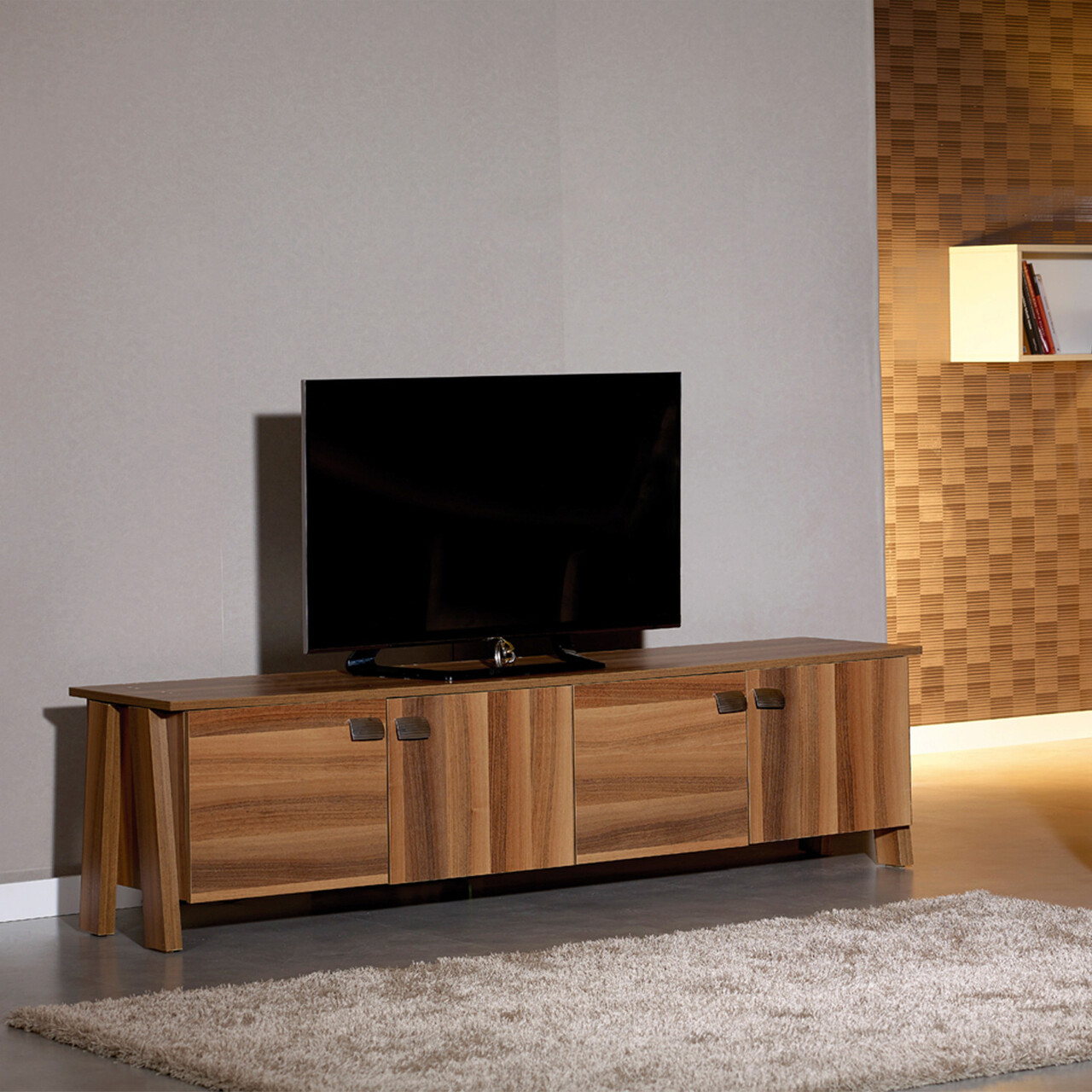 Comoda TV, Hanah Home, Story 4, 189x50x45 cm, Maro - imagine 5